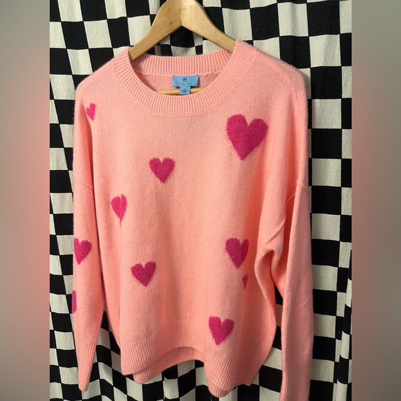 CeCe Pink Sweater with Heart Accents - Picture 8 of 10